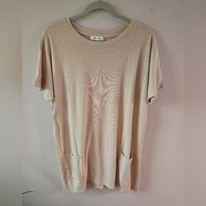 Poetsky short sleeve pocket shirt dress, large